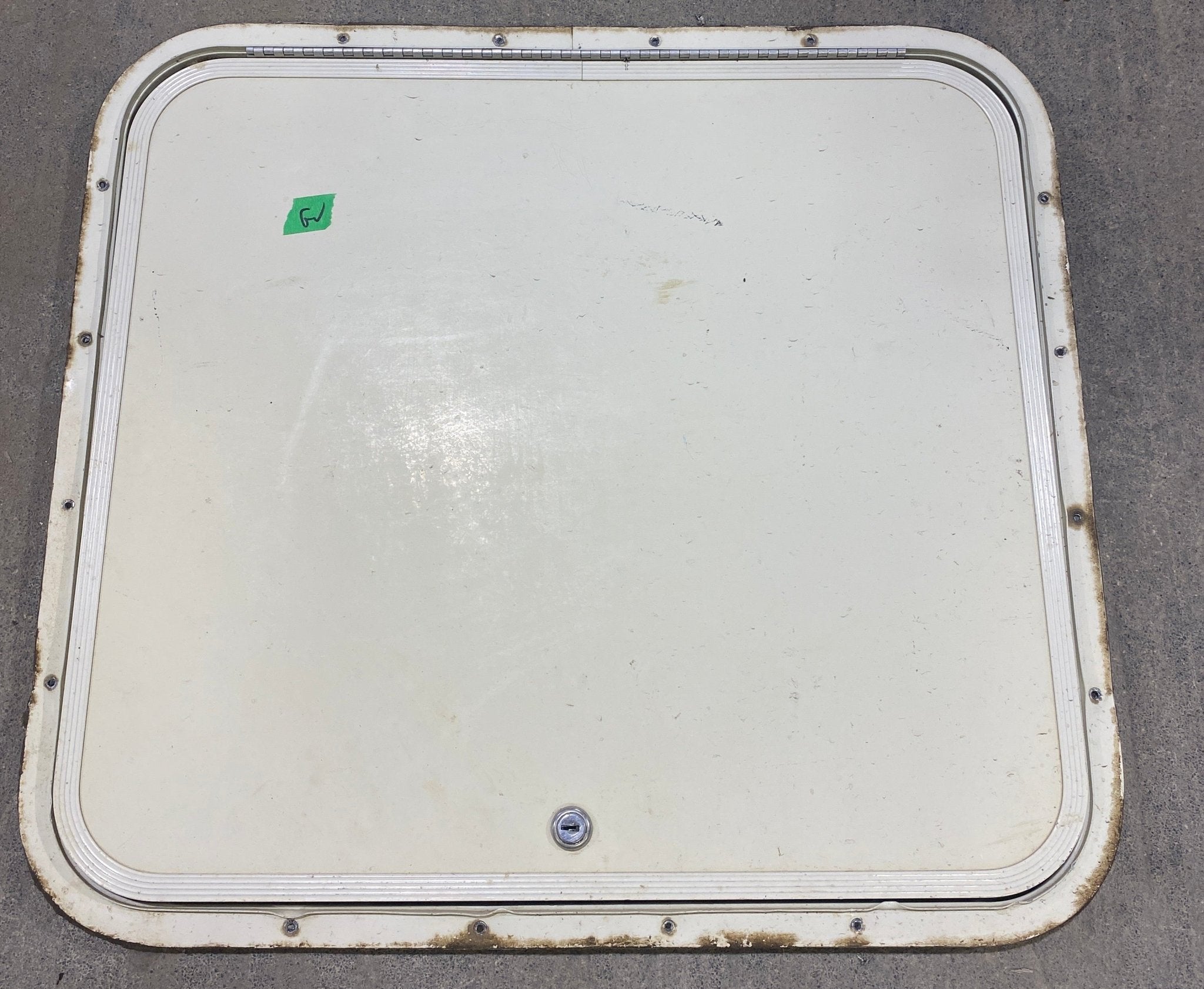 Used Radius Corner Cargo Door 22 1/2" X 20 1/4" X 1" D - Young Farts RV Parts