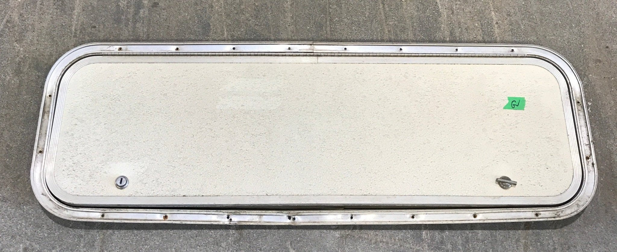 Used Radius Corner Cargo Door 35 1/2" W x 11" H x 3/4" D - Young Farts RV Parts
