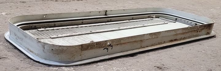 Used Radius Cornered Battery / Propane Cargo Door 29 3/4" x 12" x 1 3/4" D - Young Farts RV Parts