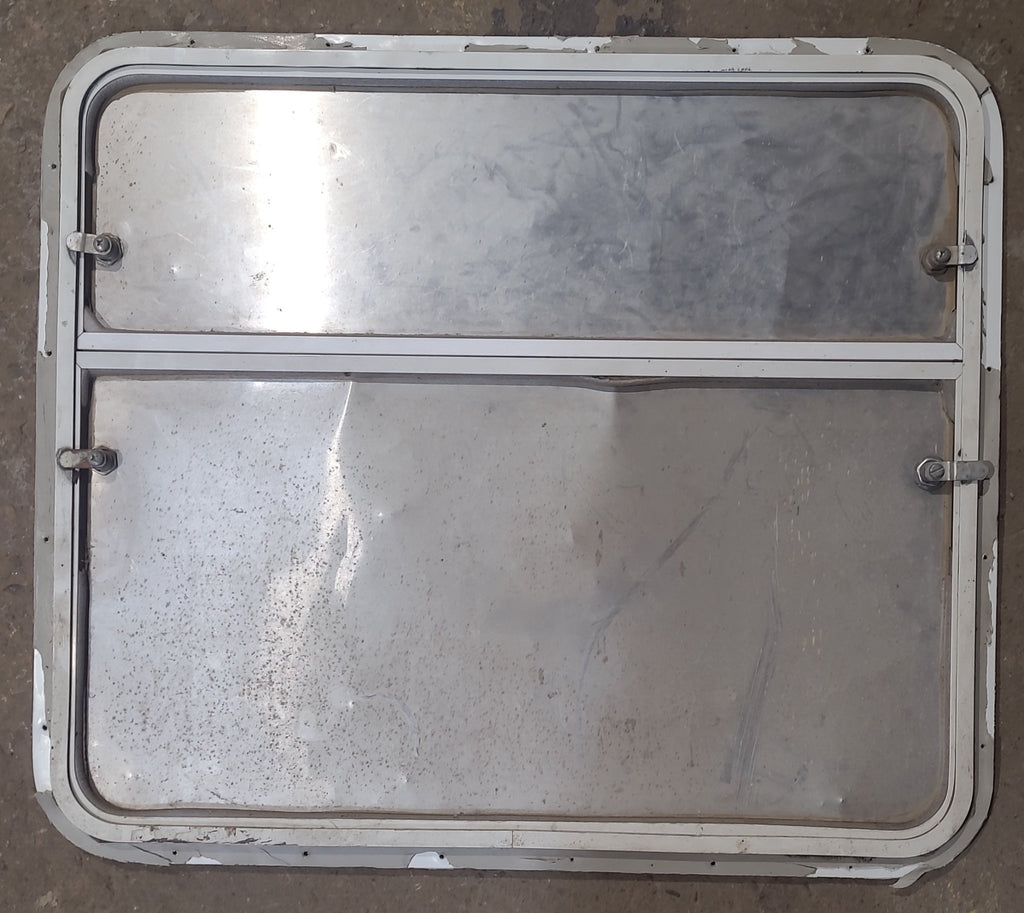 Used Radius Cornered Battery / Propane Cargo Door 29 7/8" x 25 7/8" x 5/8" D - Young Farts RV Parts