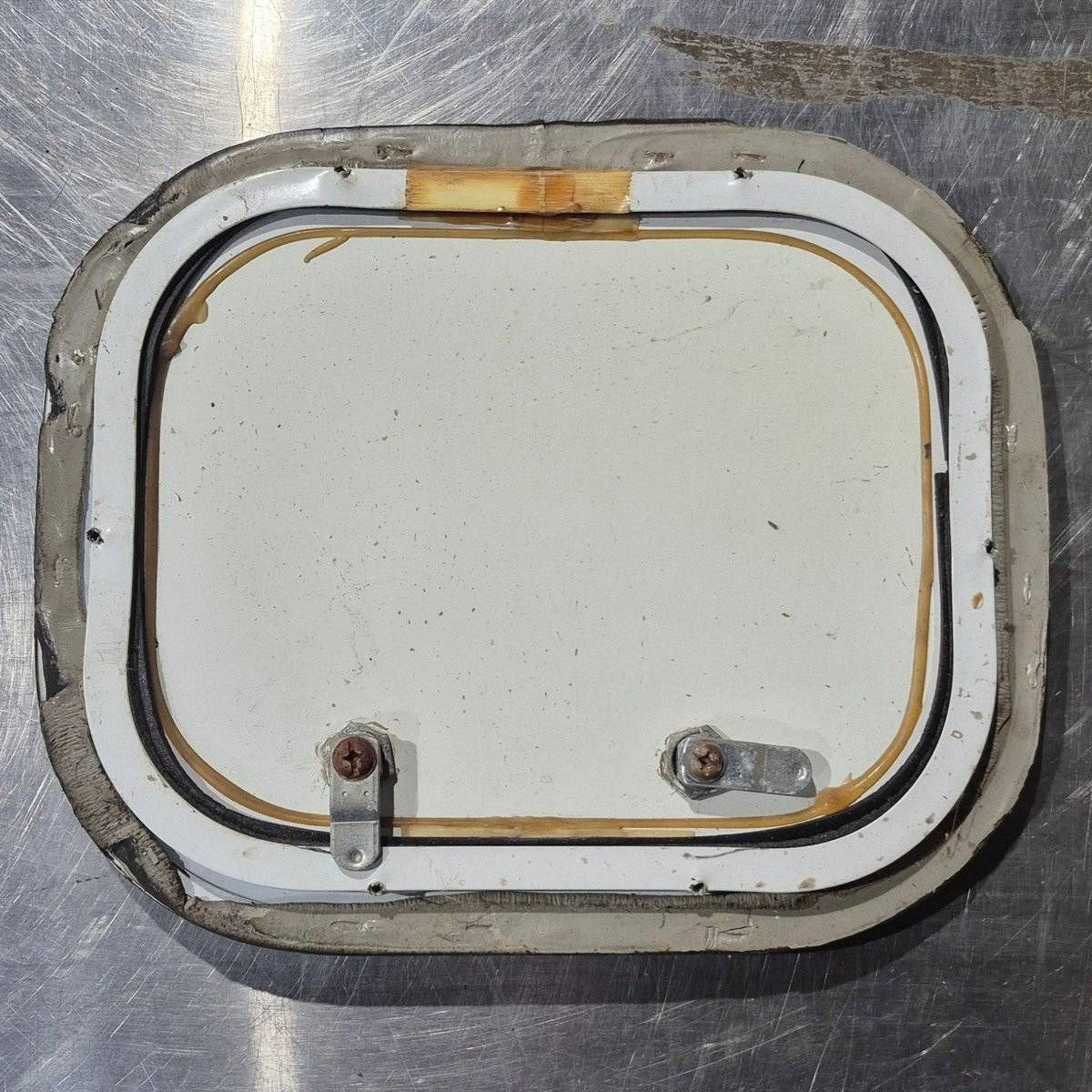 Used Radius Cornered Cargo Door - 11 3/4" X 9 1/2" X 1/2" - Young Farts RV Parts