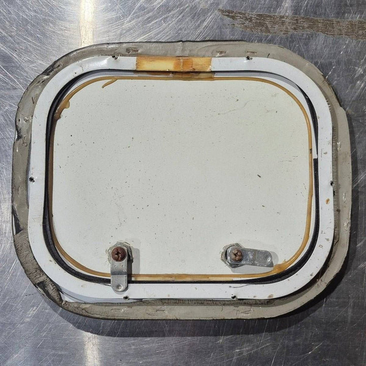 Used Radius Cornered Cargo Door - 11 3/4" X 9 1/2" X 1/2" - Young Farts RV Parts