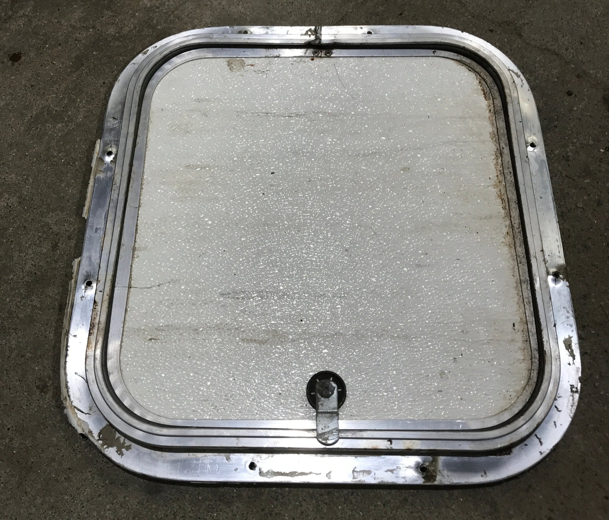 Used Radius Cornered Cargo Door 14 1/4" x 14" x 3/4"D - Young Farts RV Parts