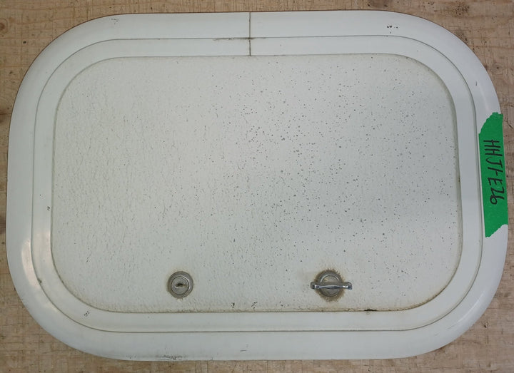 Used Radius Cornered Cargo Door 15 3/4" x 10 1/2" x 5/8 "D - Young Farts RV Parts