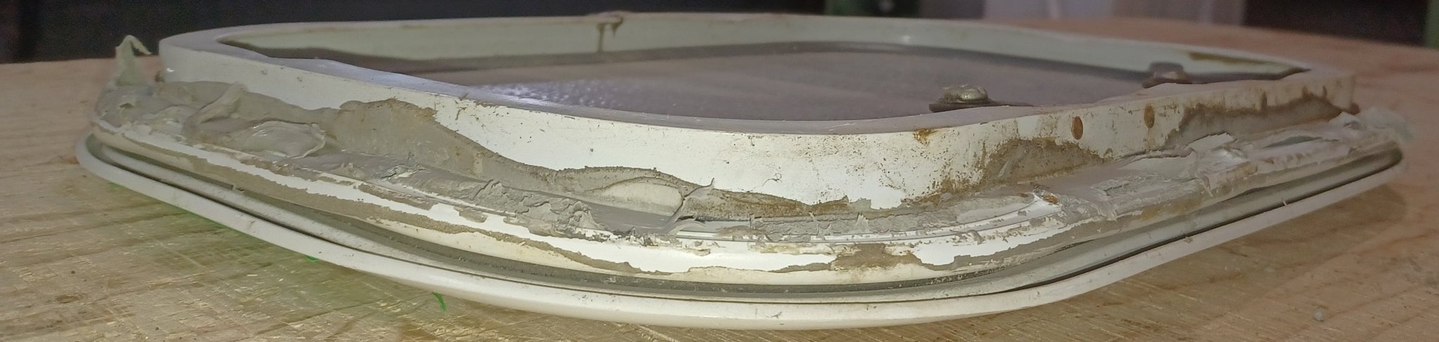 Used Radius Cornered Cargo Door 15 3/4" x 10 1/2" x 5/8 "D - Young Farts RV Parts