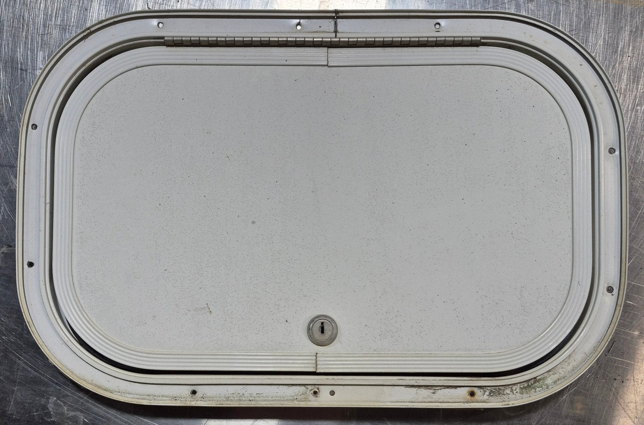 Used Radius Cornered Cargo Door 15 3/4" x 9 7/8" x 1/2" - Young Farts RV Parts