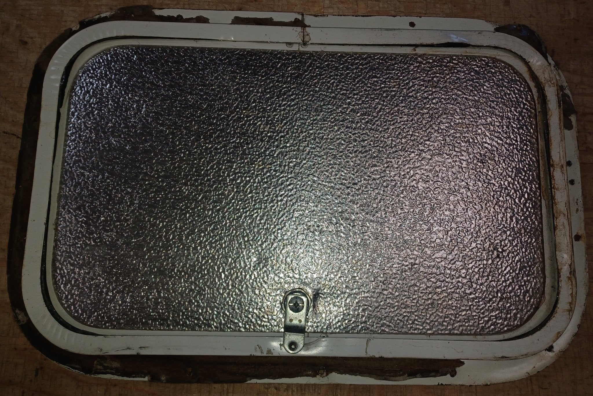 Used Radius Cornered Cargo Door 16 3/4" x 10 1/2" x 5/8 "D - Young Farts RV Parts