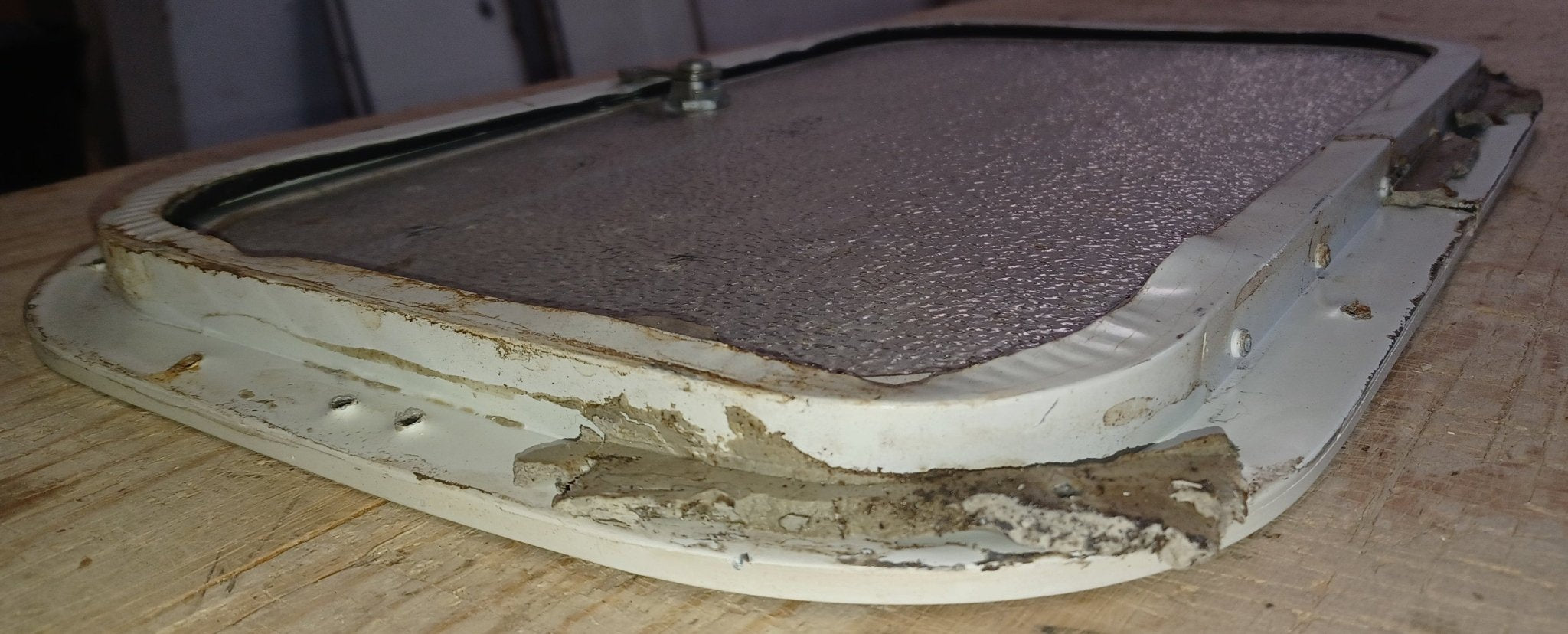 Used Radius Cornered Cargo Door 16 3/4" x 10 1/2" x 5/8 "D - Young Farts RV Parts