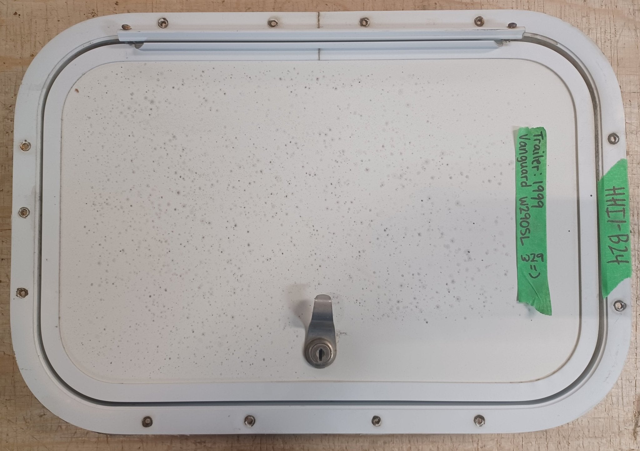 Used Radius Cornered Cargo Door 17 3/4" x 11 3/4" x 1 7/8"D - Young Farts RV Parts