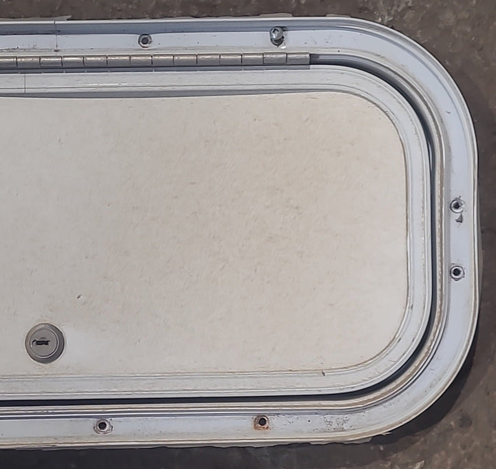 Used Radius Cornered Cargo Door 17 3/4" x 7 3/4" x 3/4" D - Young Farts RV Parts