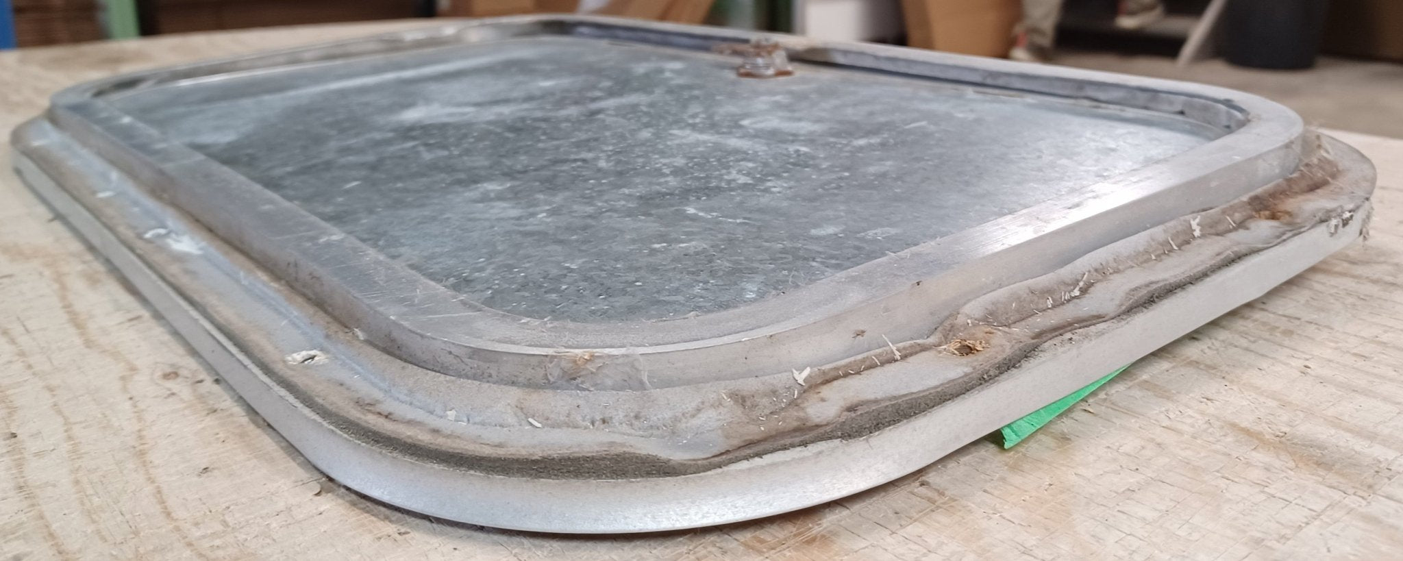 Used Radius Cornered Cargo Door 17 7/8" x 10 3/4" x 3/4" - Young Farts RV Parts