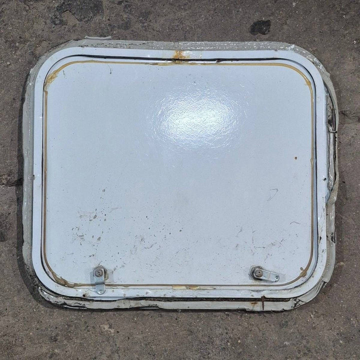 Used Radius Cornered Cargo Door - 19 1/2" X 16 3/4" X 1/2" - Young Farts RV Parts