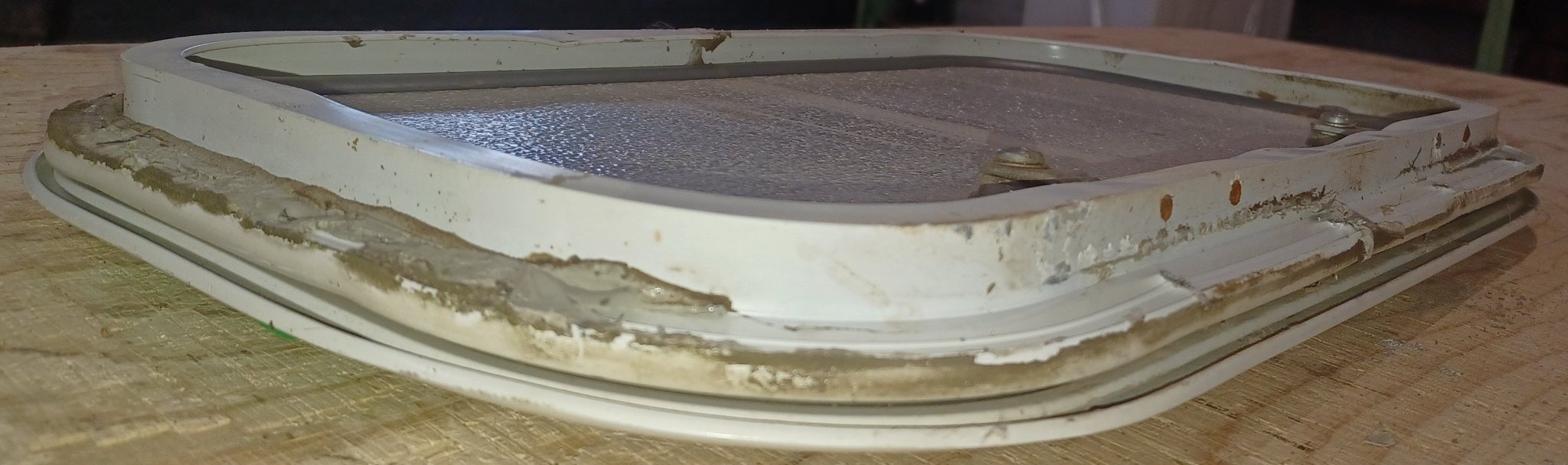 Used Radius Cornered Cargo Door 19 3/4" x 10 1/2" x 5/8 "D - Young Farts RV Parts