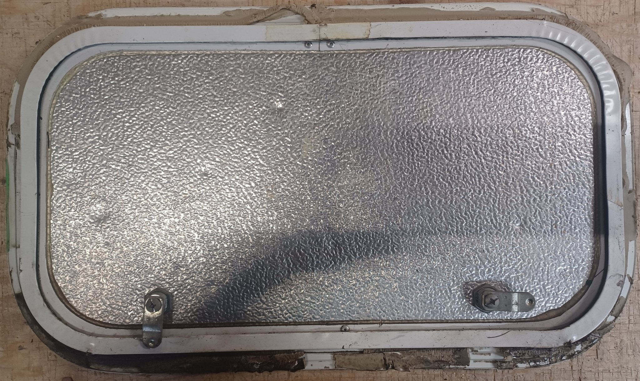 Used Radius Cornered Cargo Door 19 3/4" x 10 3/4" x 5/8"D - Young Farts RV Parts