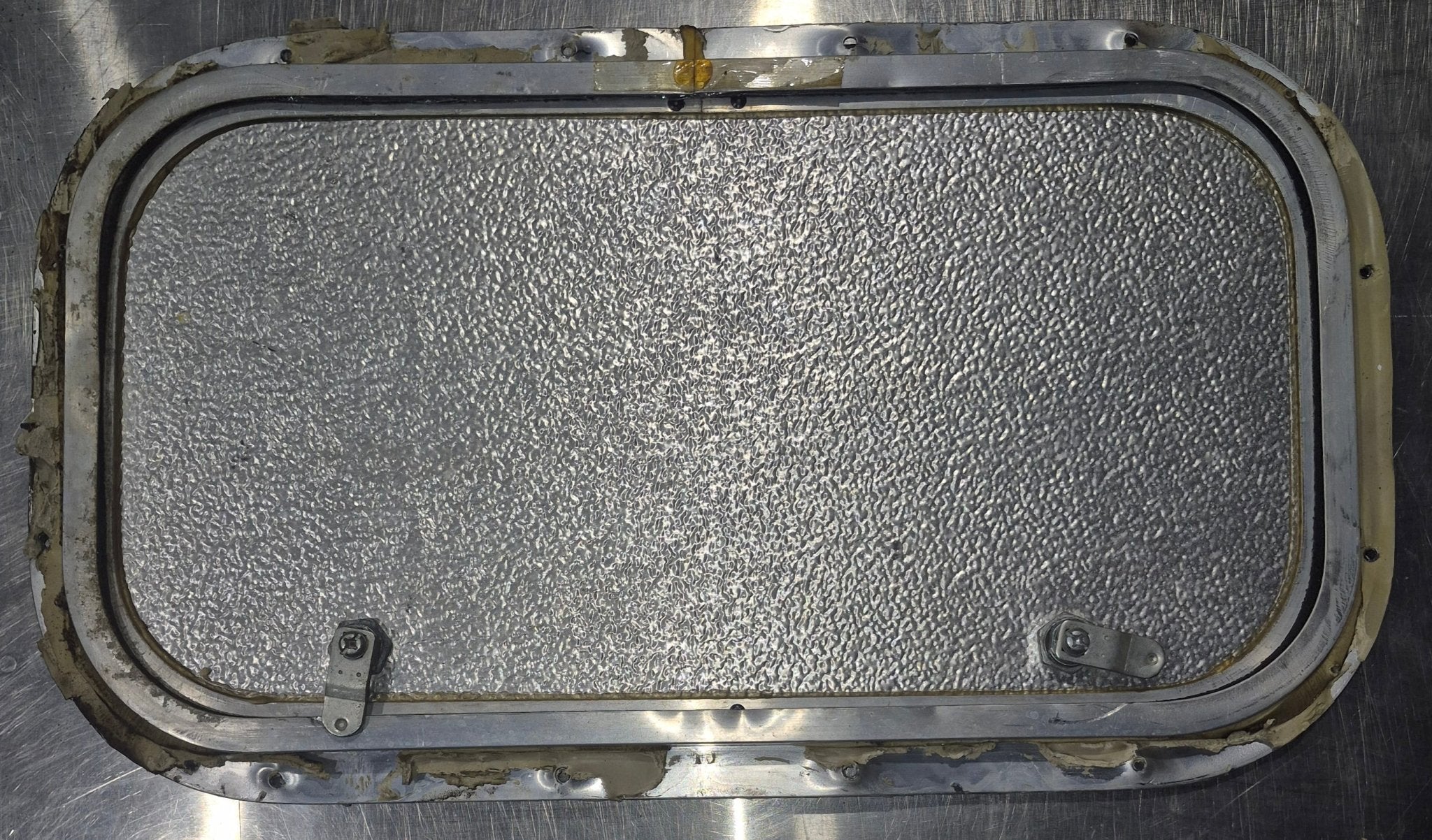 Used Radius Cornered Cargo Door 19 3/4" x 10 3/4" x 5/8"D - Young Farts RV Parts