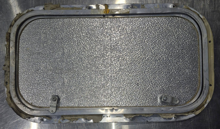 Used Radius Cornered Cargo Door 19 3/4" x 10 3/4" x 5/8"D - Young Farts RV Parts