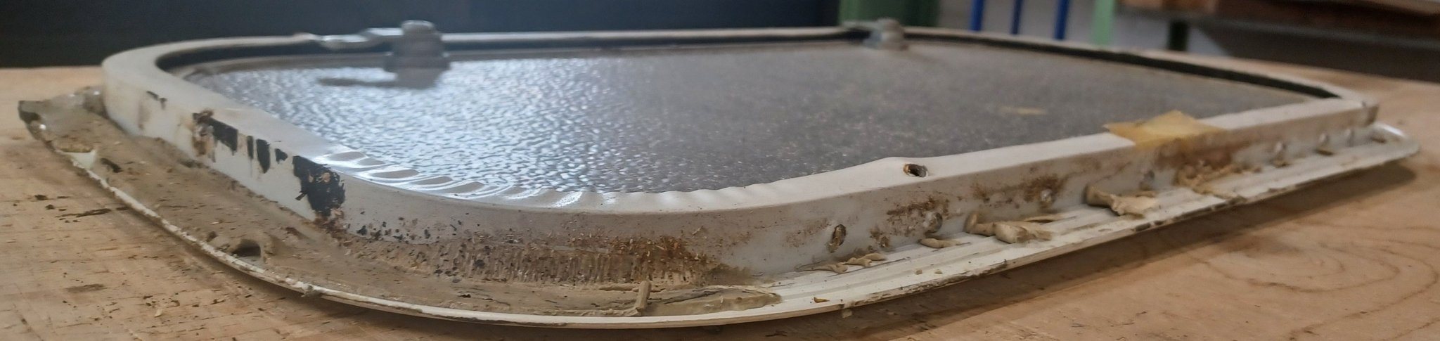 Used Radius Cornered Cargo Door 19 3/4" x 10 3/4" x 5/8"D - Young Farts RV Parts