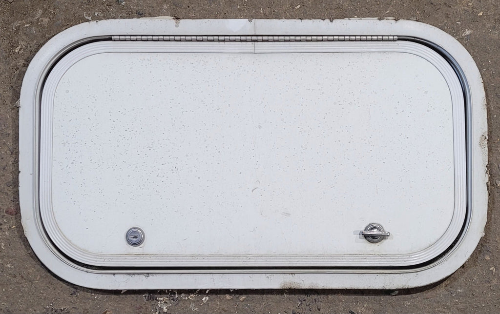 Used Radius Cornered Cargo Door 19 3/4" x 10 7/8" x 1/2" D - Young Farts RV Parts