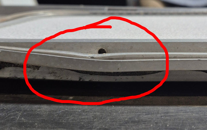 Used Radius Cornered Cargo Door 19 3/4" x 10 7/8" x 5/8"D - Young Farts RV Parts