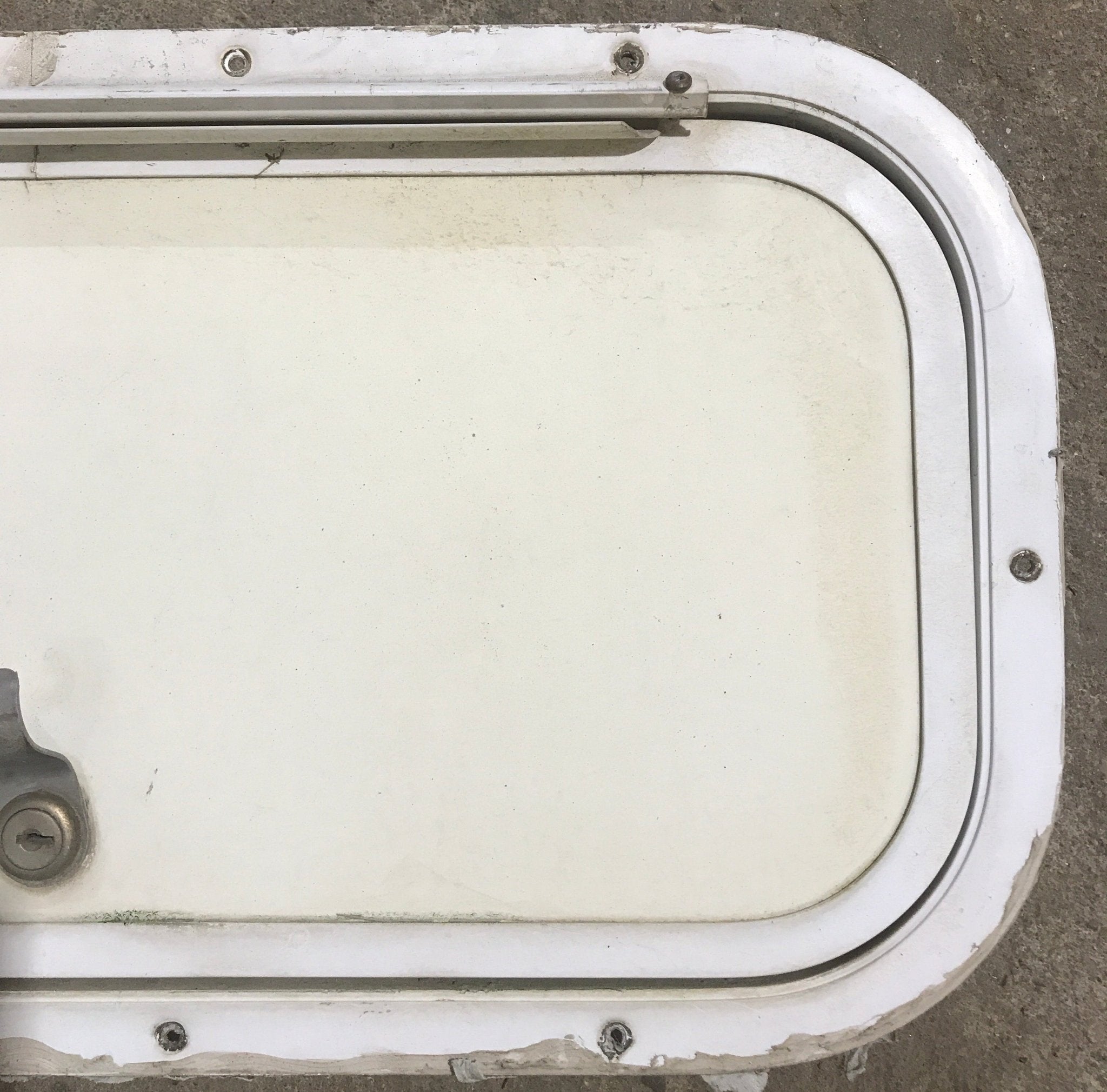 Used Radius Cornered Cargo Door 19 3/4" x 9 1/8" x 1 3/4" D - Young Farts RV Parts