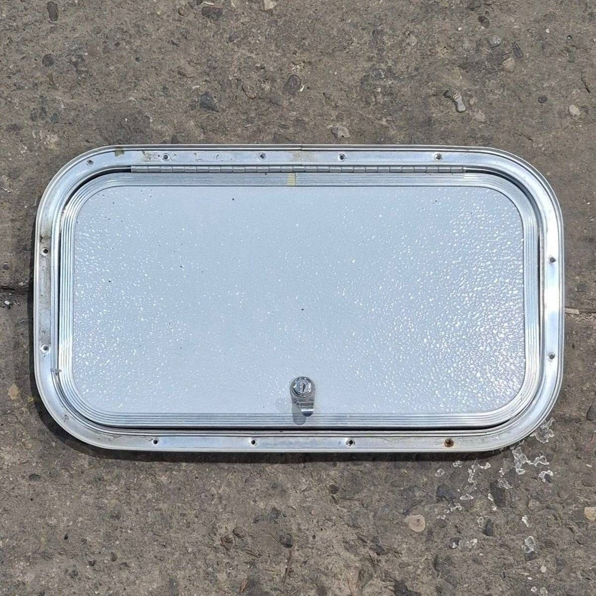 Used Radius Cornered Cargo Door - 19 7/8" X 10 7/8" X 3/4" - Young Farts RV Parts