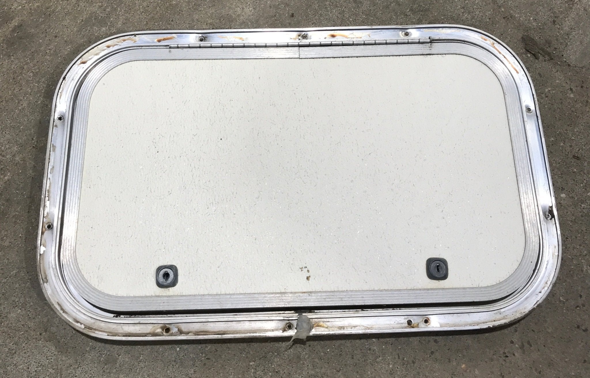 Used Radius Cornered Cargo Door 20" x 12" x 3/4"D - Young Farts RV Parts