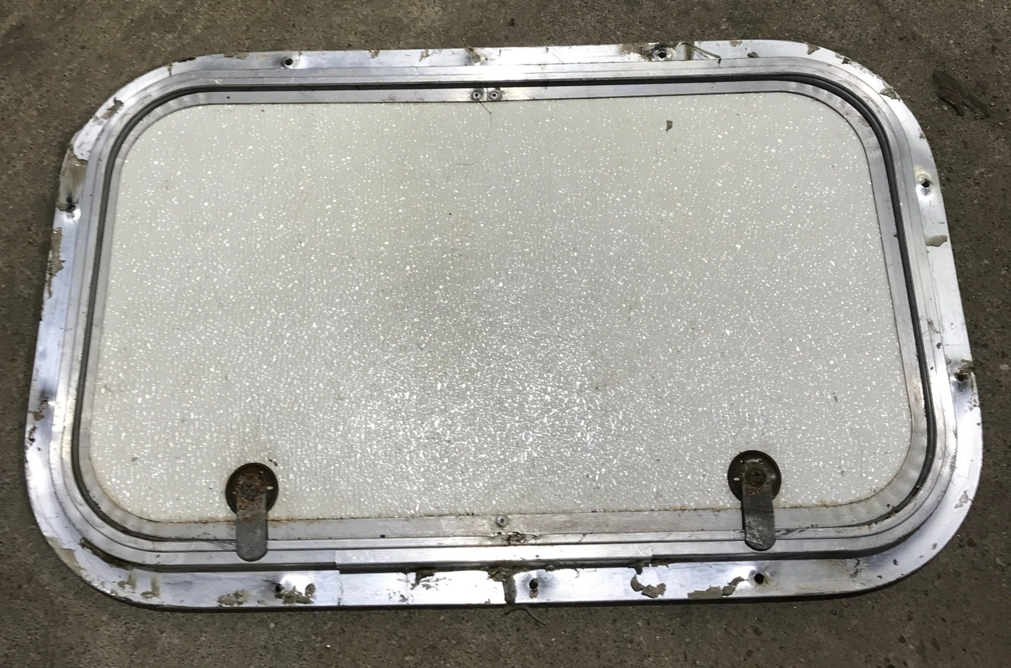 Used Radius Cornered Cargo Door 20" x 12" x 3/4"D - Young Farts RV Parts