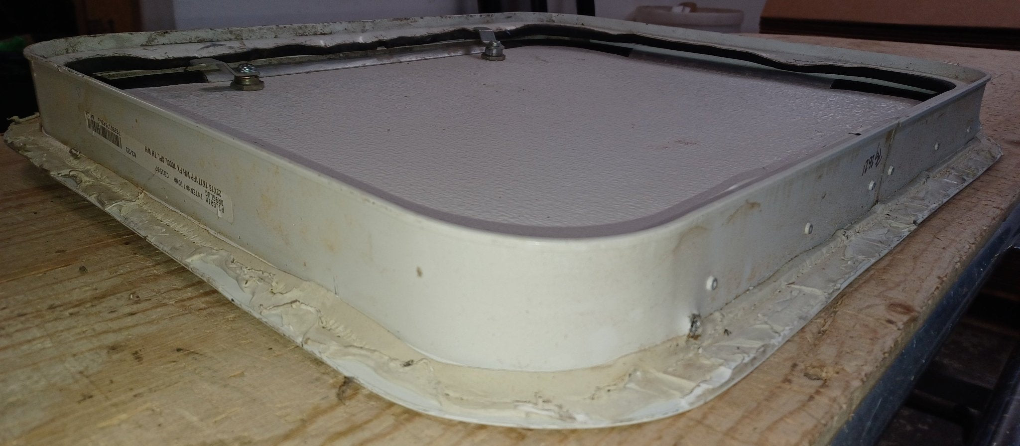 Used Radius Cornered Cargo Door 21 1/2" x 17 3/4" x 2"D - Young Farts RV Parts