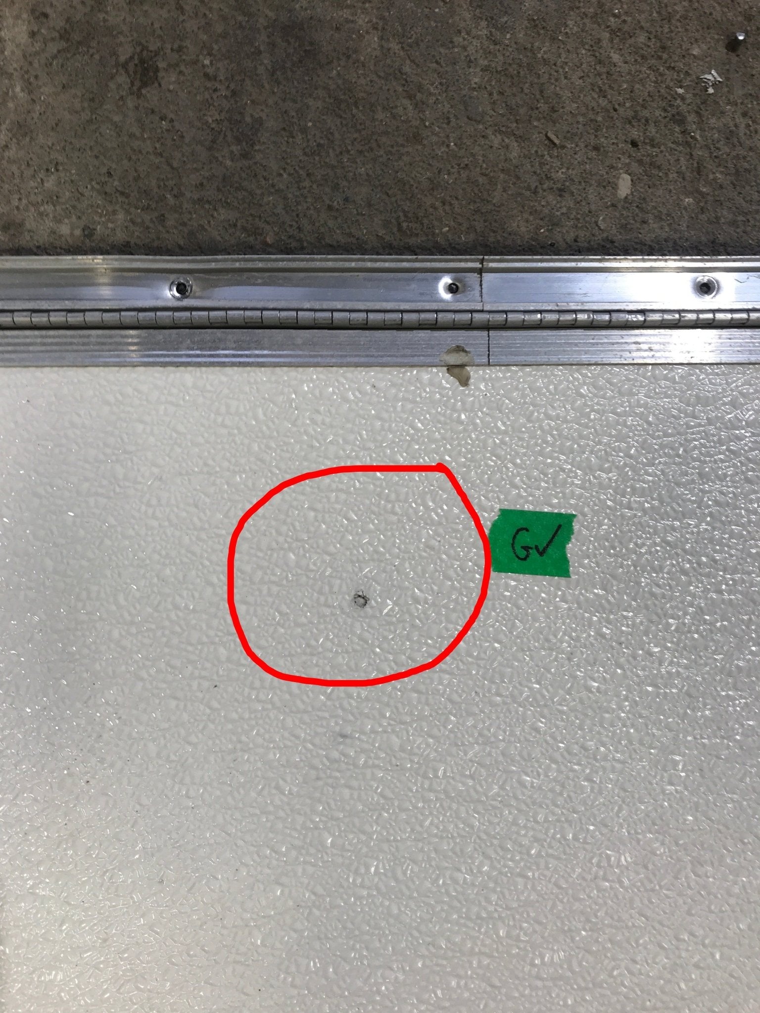 Used Radius Cornered Cargo Door 23 3/4" x 17 1/2" x 3/4" D - Young Farts RV Parts