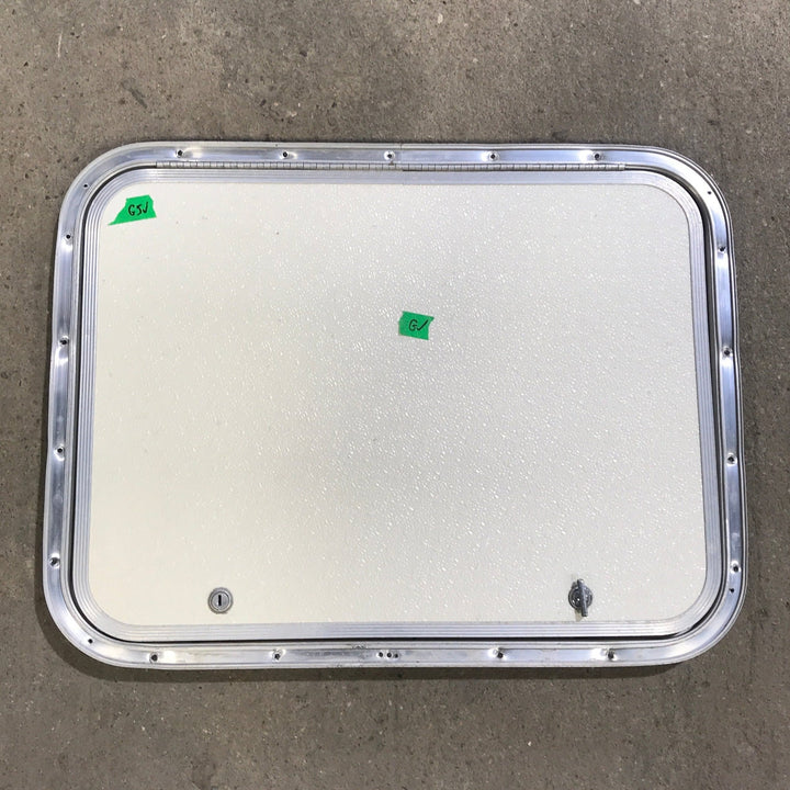 Used Radius Cornered Cargo Door 23 3/4" x 17 1/2" x 3/4" D - Young Farts RV Parts