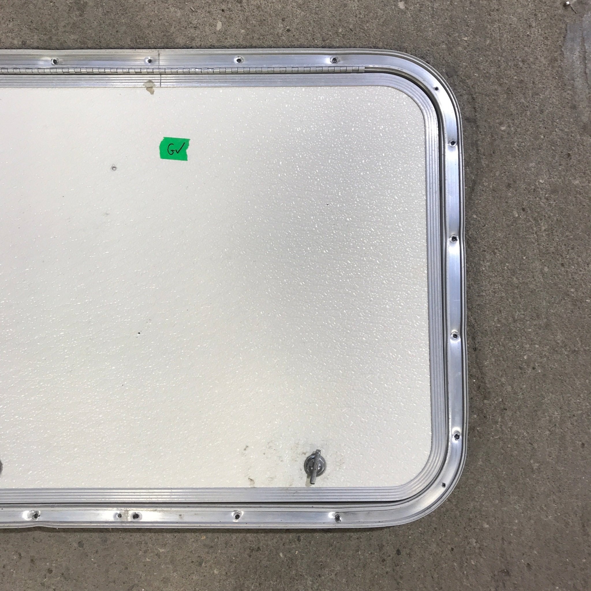 Used Radius Cornered Cargo Door 23 3/4" x 17 1/2" x 3/4" D - Young Farts RV Parts