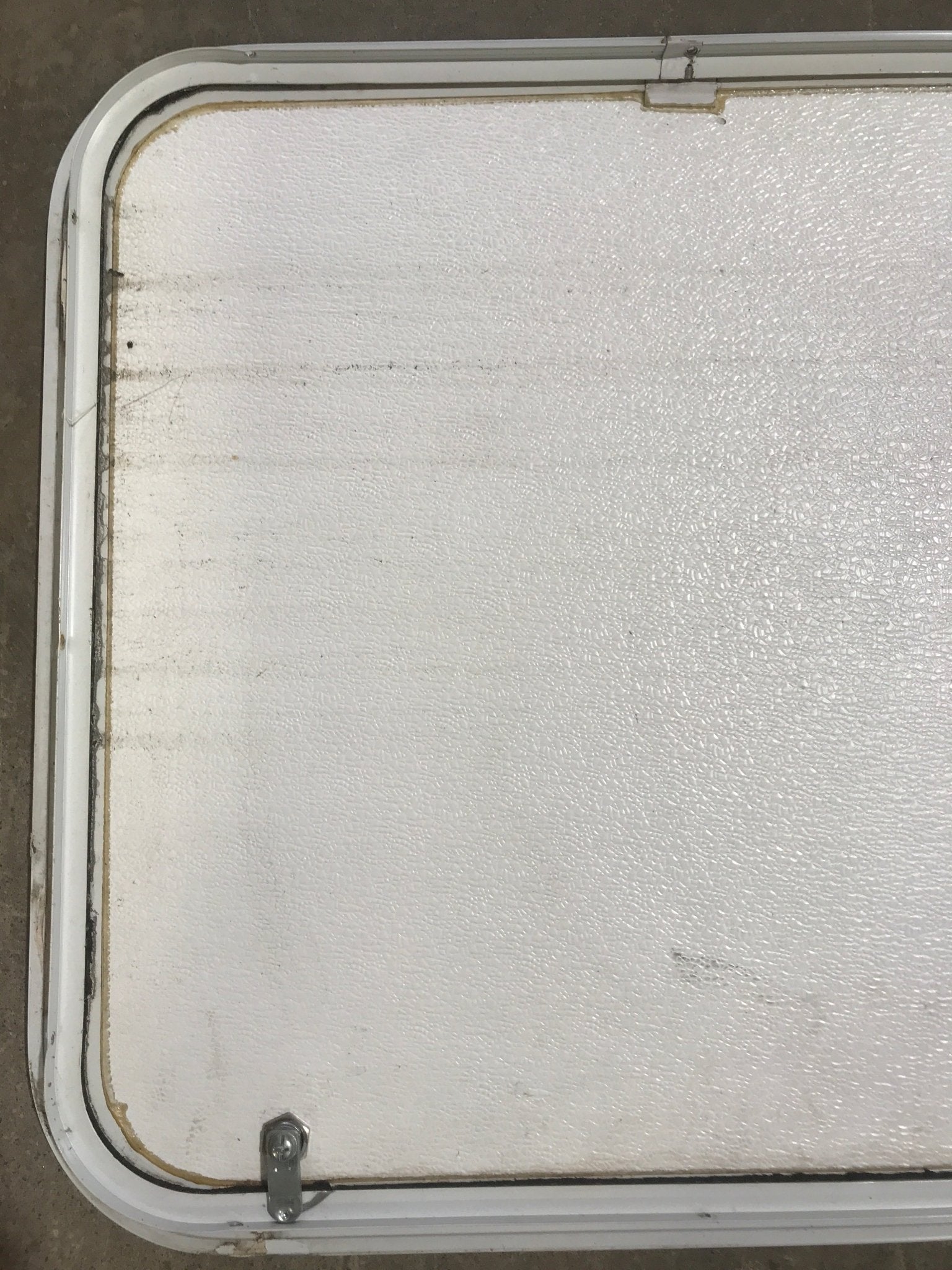 Used Radius Cornered Cargo Door 25 3/4" W x 23 3/4" H x 1" D - Young Farts RV Parts