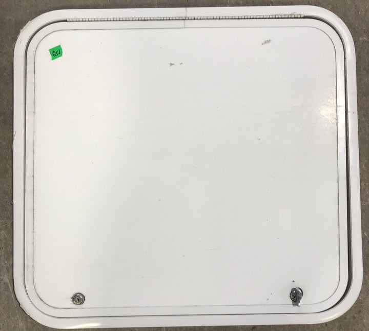 Used Radius Cornered Cargo Door 25 3/4" W x 23 3/4" H x 1" D - Young Farts RV Parts