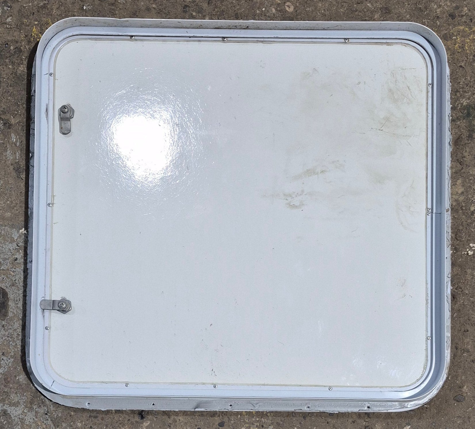 Used Radius Cornered Cargo Door 25 3/4" x 23 7/8" x 1 3/4" - Young Farts RV Parts