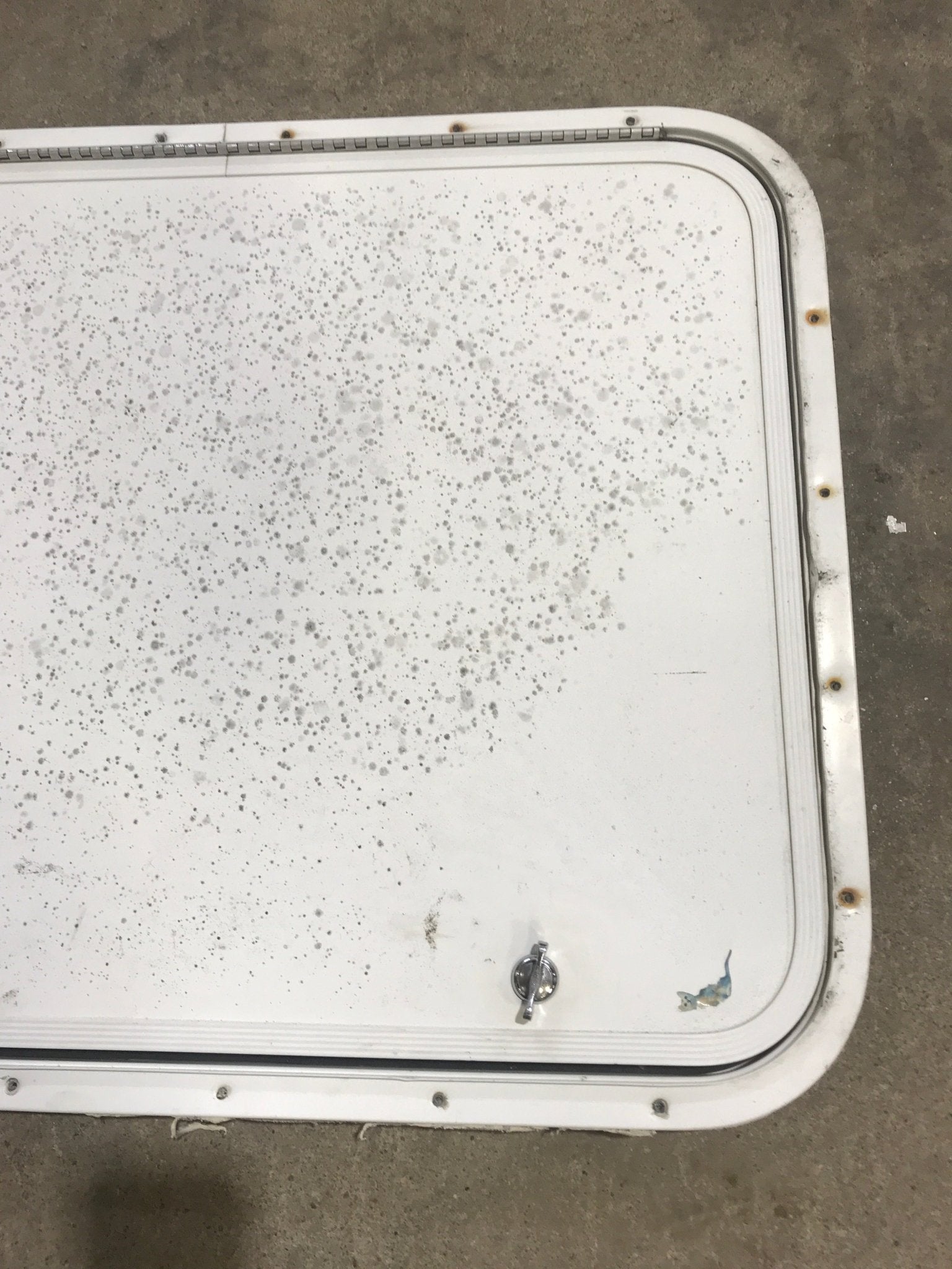 Used Radius Cornered Cargo Door 25 7/8" x 20" x 3/4"D - Young Farts RV Parts