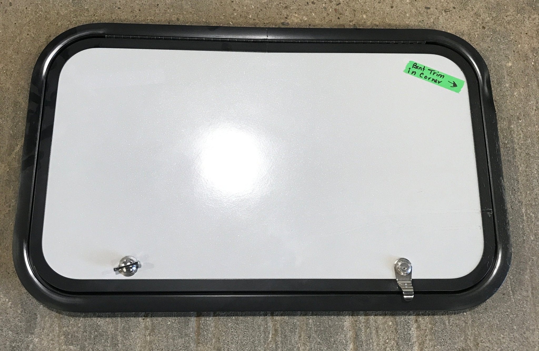 Used Radius Cornered Cargo Door 26 3/4" x 15 1/4" x 1"D - Young Farts RV Parts