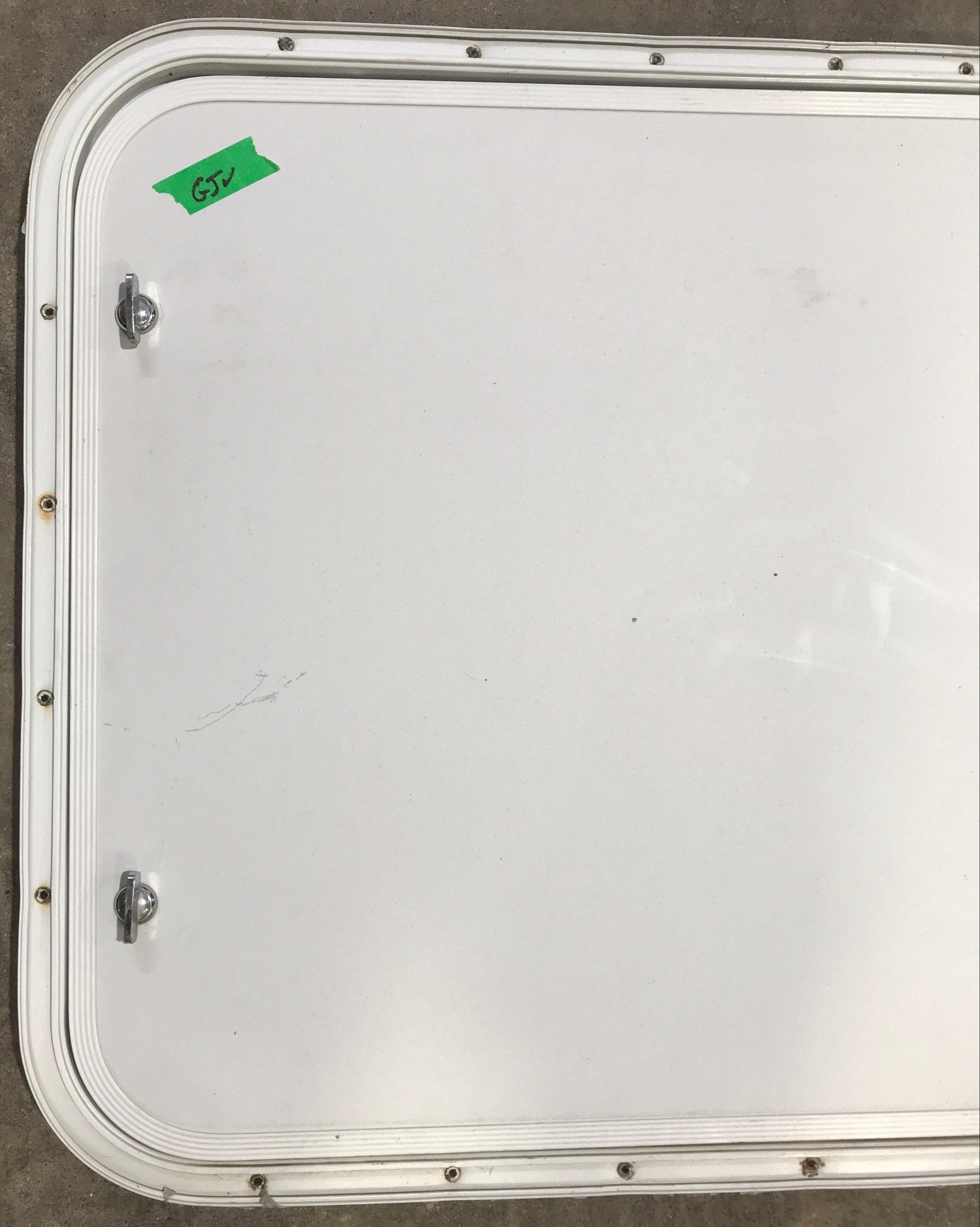 Used Radius Cornered Cargo Door 27 1/2" x 22 3/4" x 1/2" D - Young Farts RV Parts
