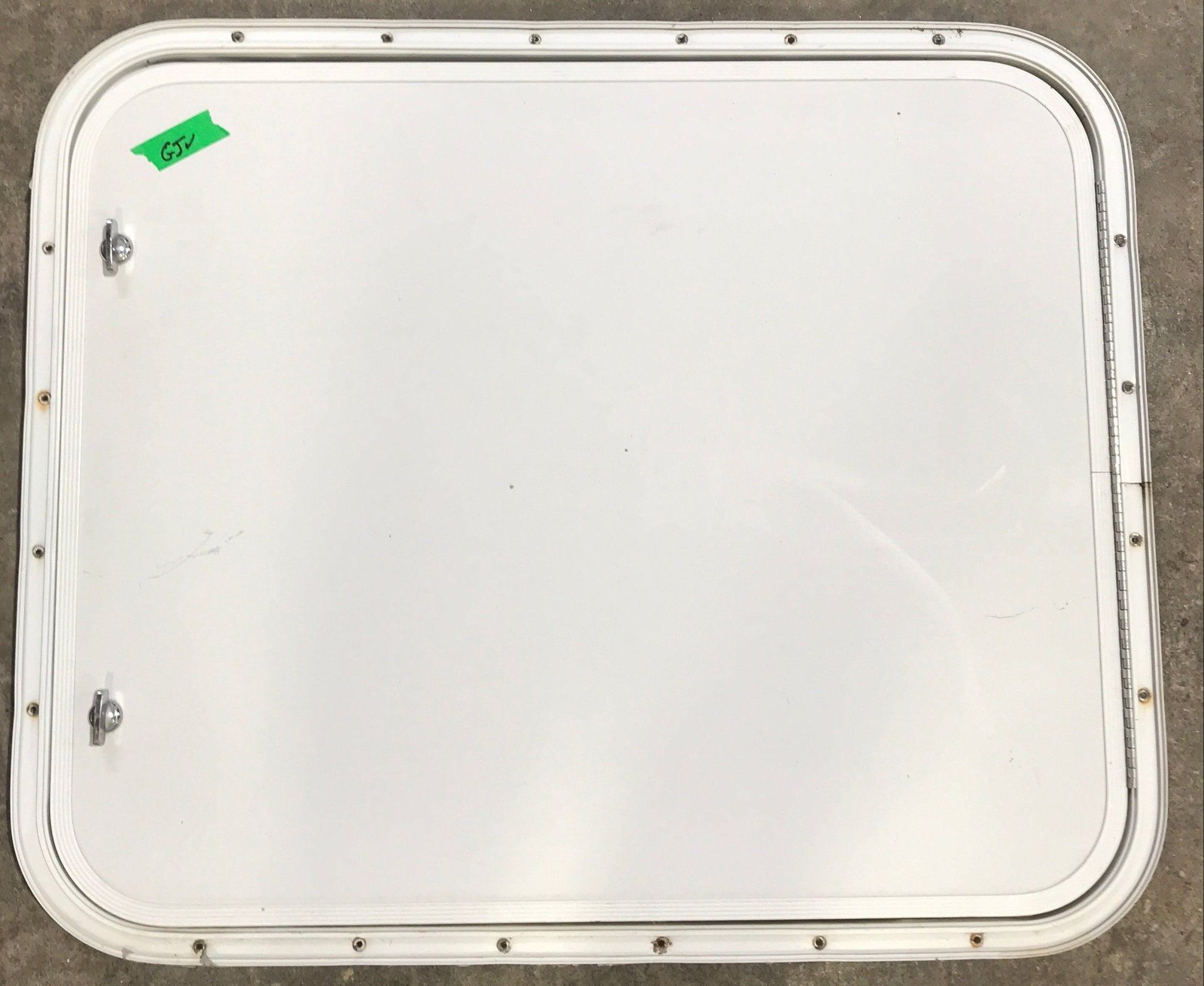 Used Radius Cornered Cargo Door 27 1/2" x 22 3/4" x 1/2" D - Young Farts RV Parts