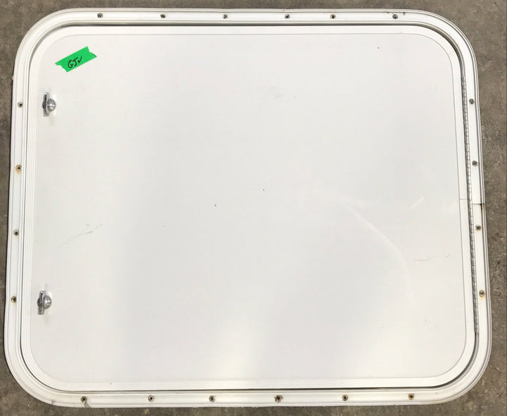 Used Radius Cornered Cargo Door 27 1/2" x 22 3/4" x 1/2" D - Young Farts RV Parts