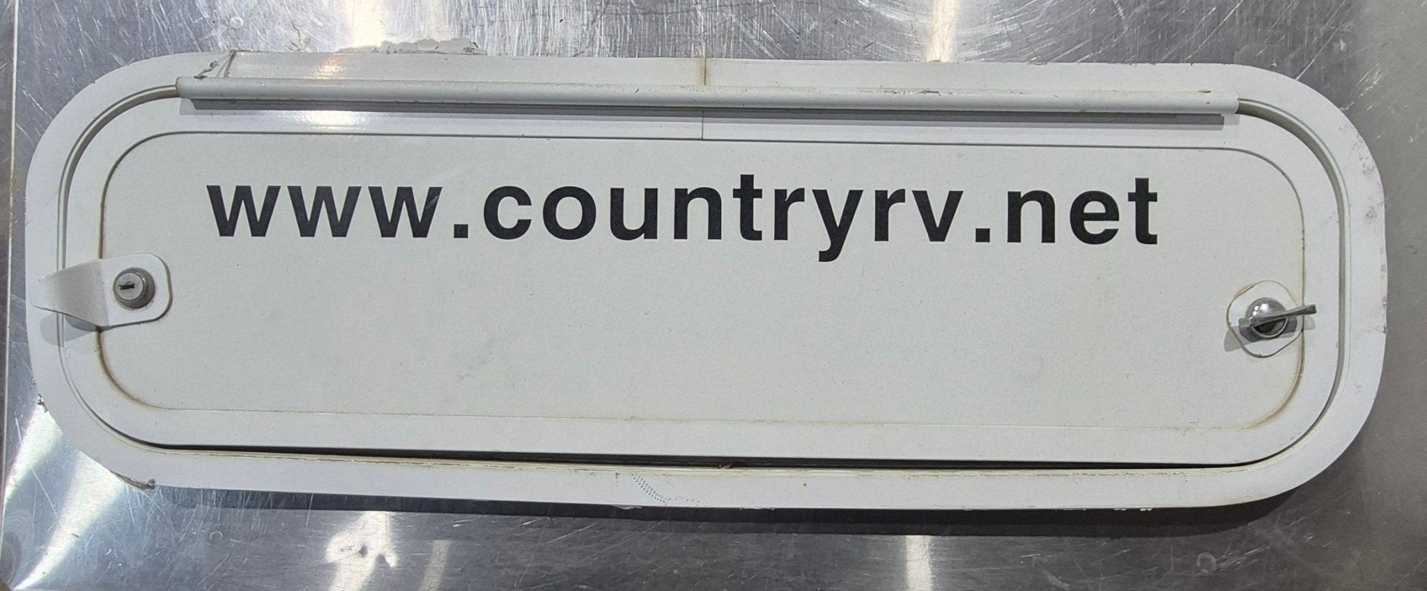 Used Radius Cornered Cargo Door 27 1/2" x 8" x 3/4" D - Young Farts RV Parts