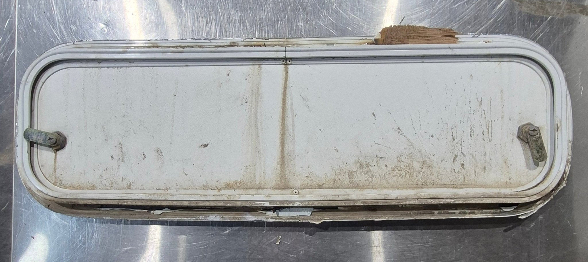 Used Radius Cornered Cargo Door 27 1/2" x 8" x 3/4" D - Young Farts RV Parts