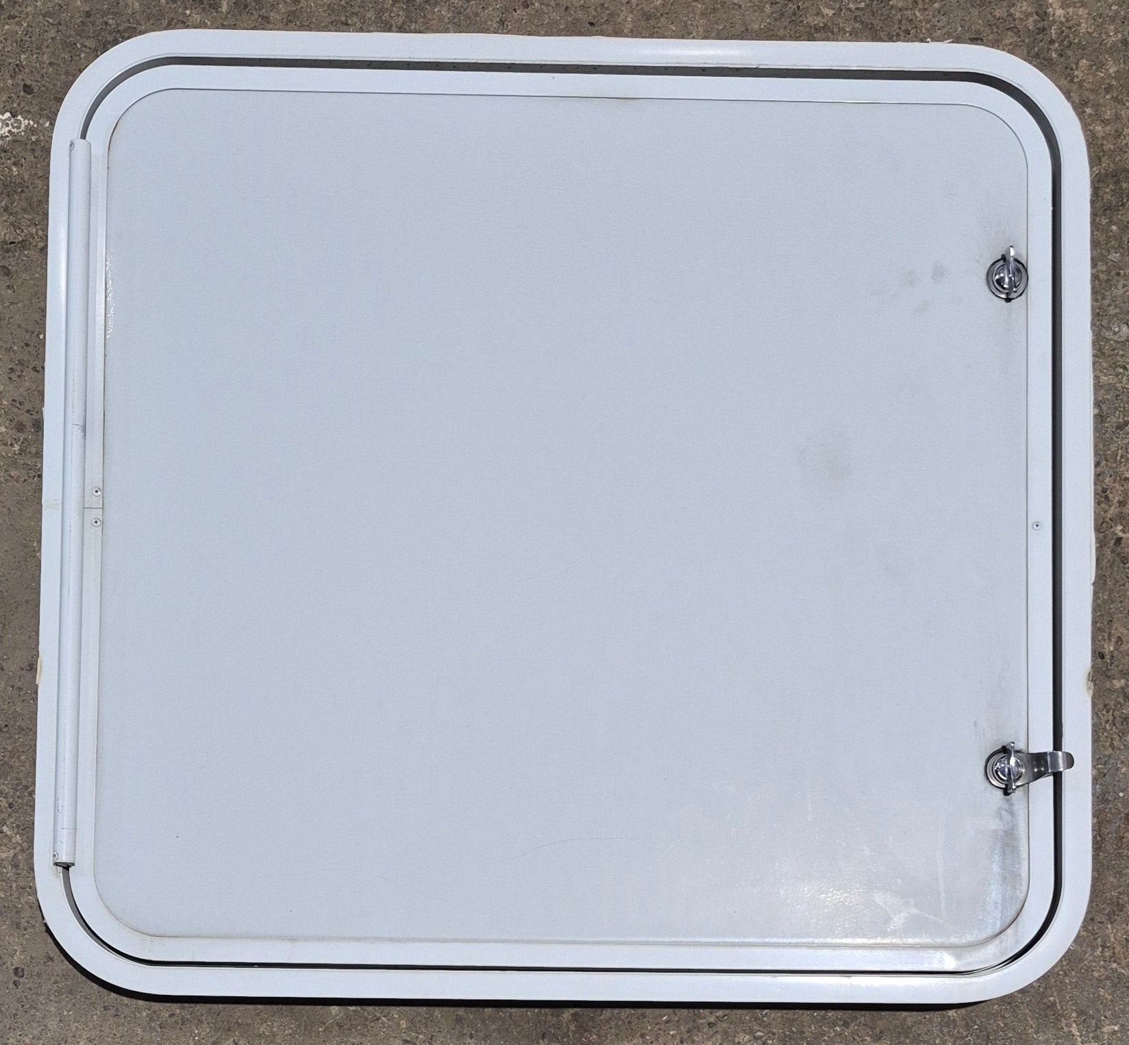 Used Radius Cornered Cargo Door 27 3/4" x 25 3/4" x 1 7/8" D - Young Farts RV Parts