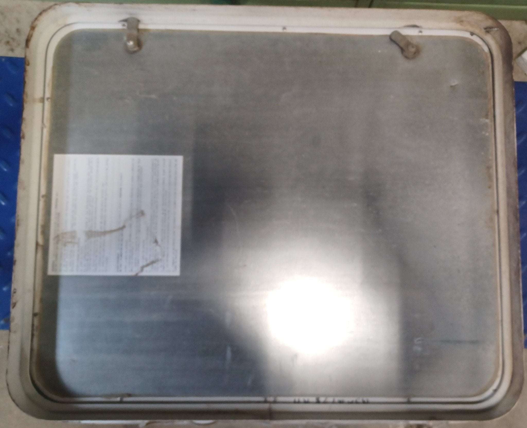 Used Radius Cornered Cargo Door 27 3/8" x 22 3/4" x 2"D - Young Farts RV Parts