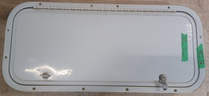Used Radius Cornered Cargo Door 27 7/8" x 11 7/8" x 1 7/8"D - Young Farts RV Parts