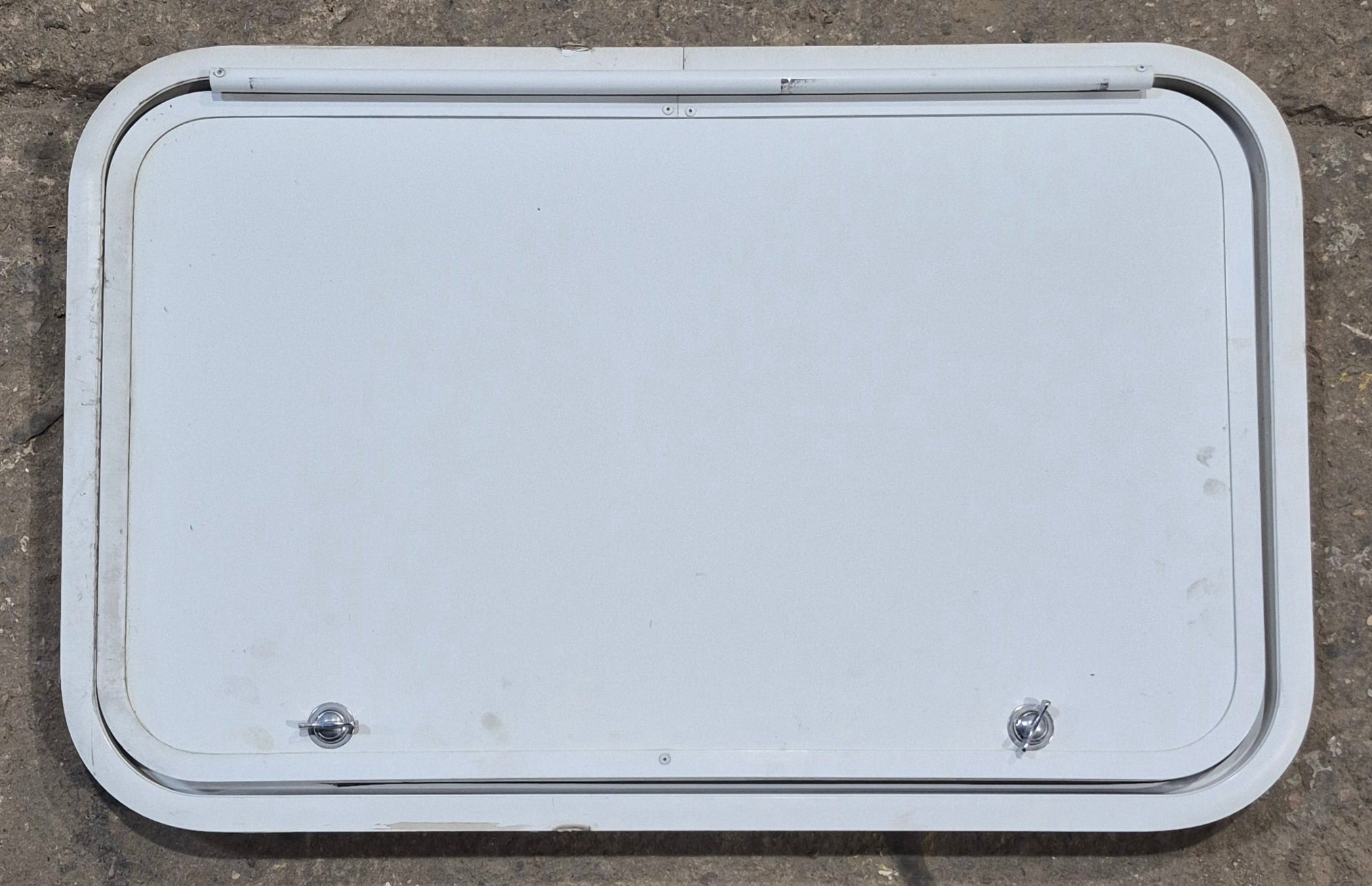 Used Radius Cornered Cargo Door 28 3/4" x 17 7/8" x 1 7/8" D - Young Farts RV Parts