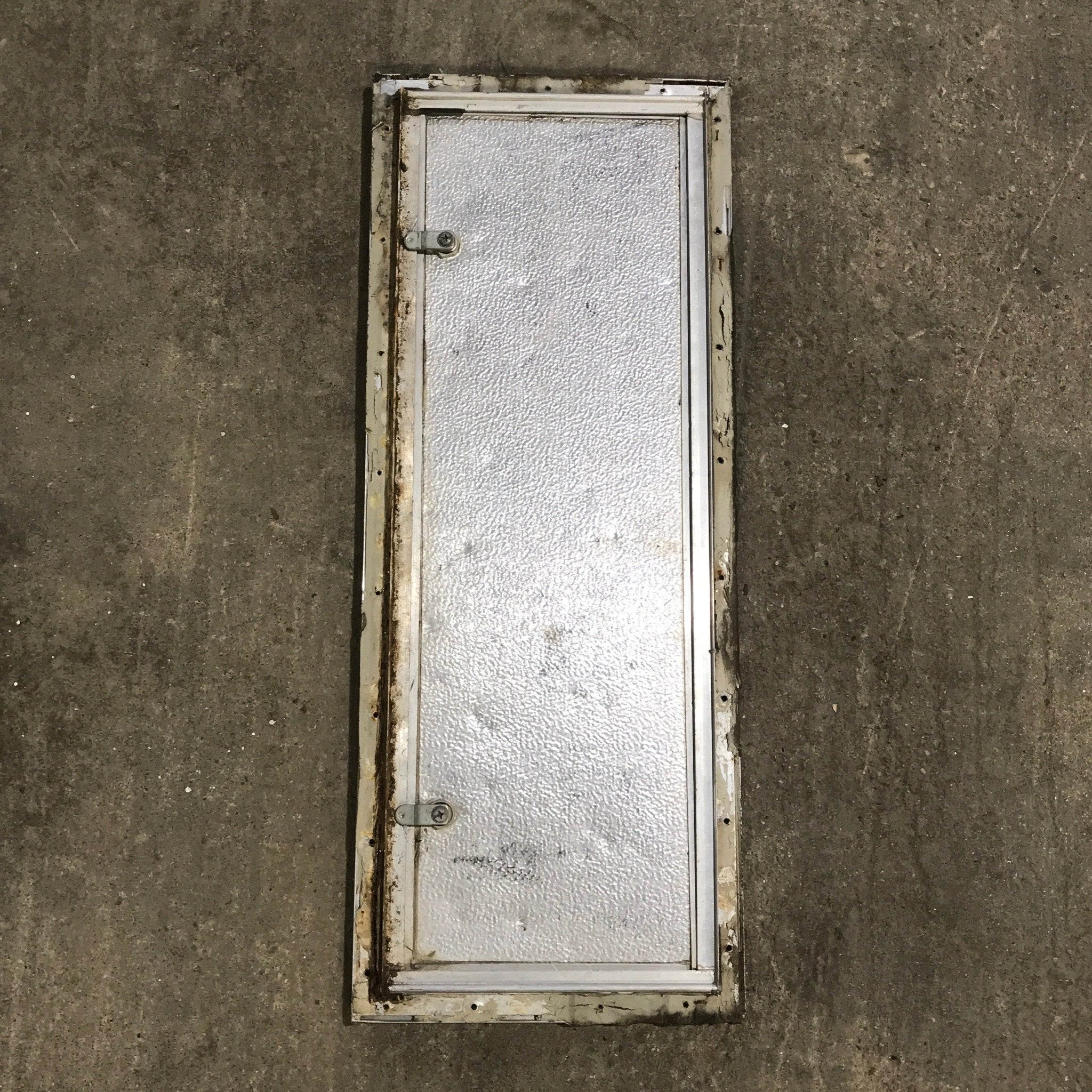 Used Radius Cornered Cargo Door 29 3/4" x 10 1/2" x 1" D - Young Farts RV Parts