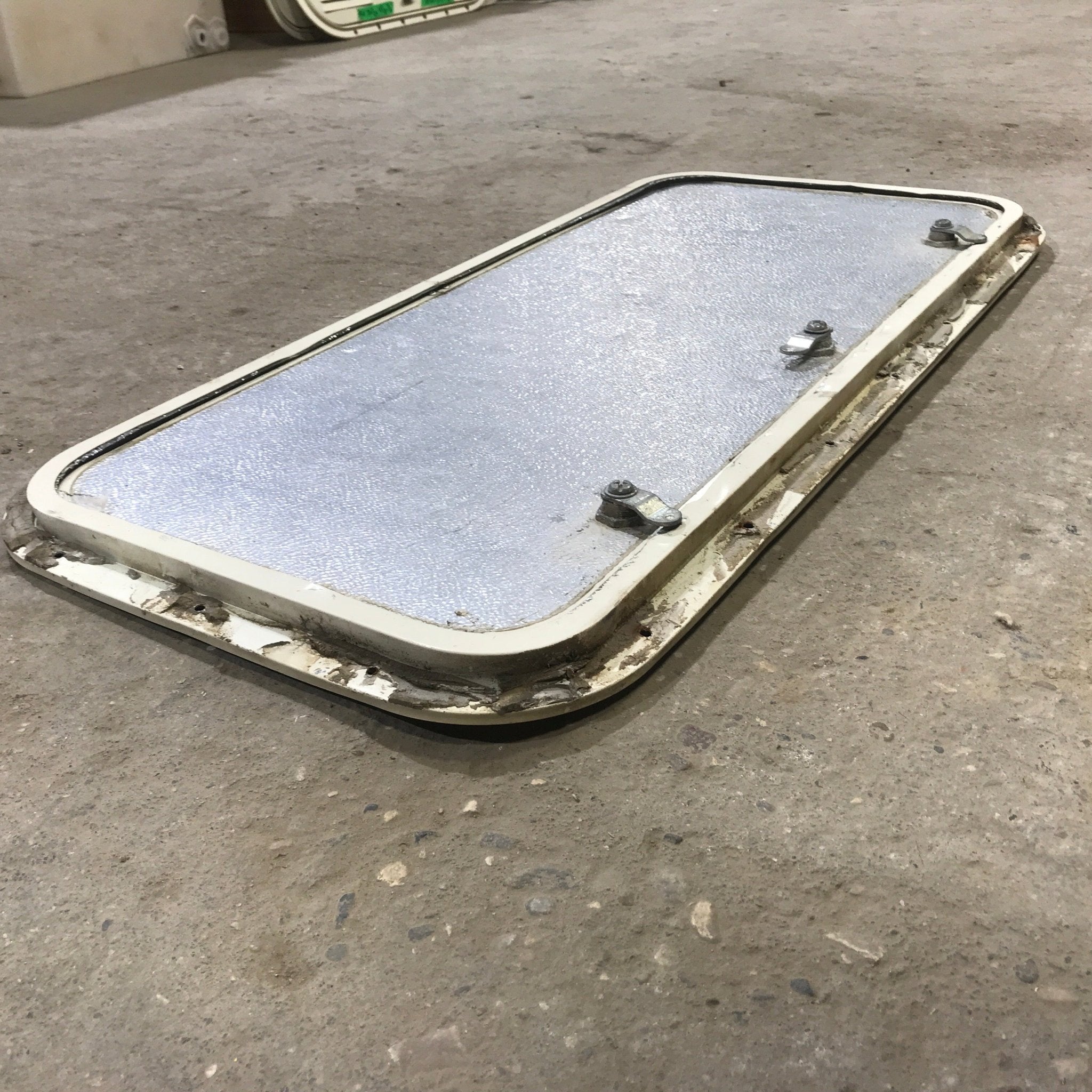 Used Radius Cornered Cargo Door 29 3/4" x 13 3/4" x 3/4" D - Young Farts RV Parts