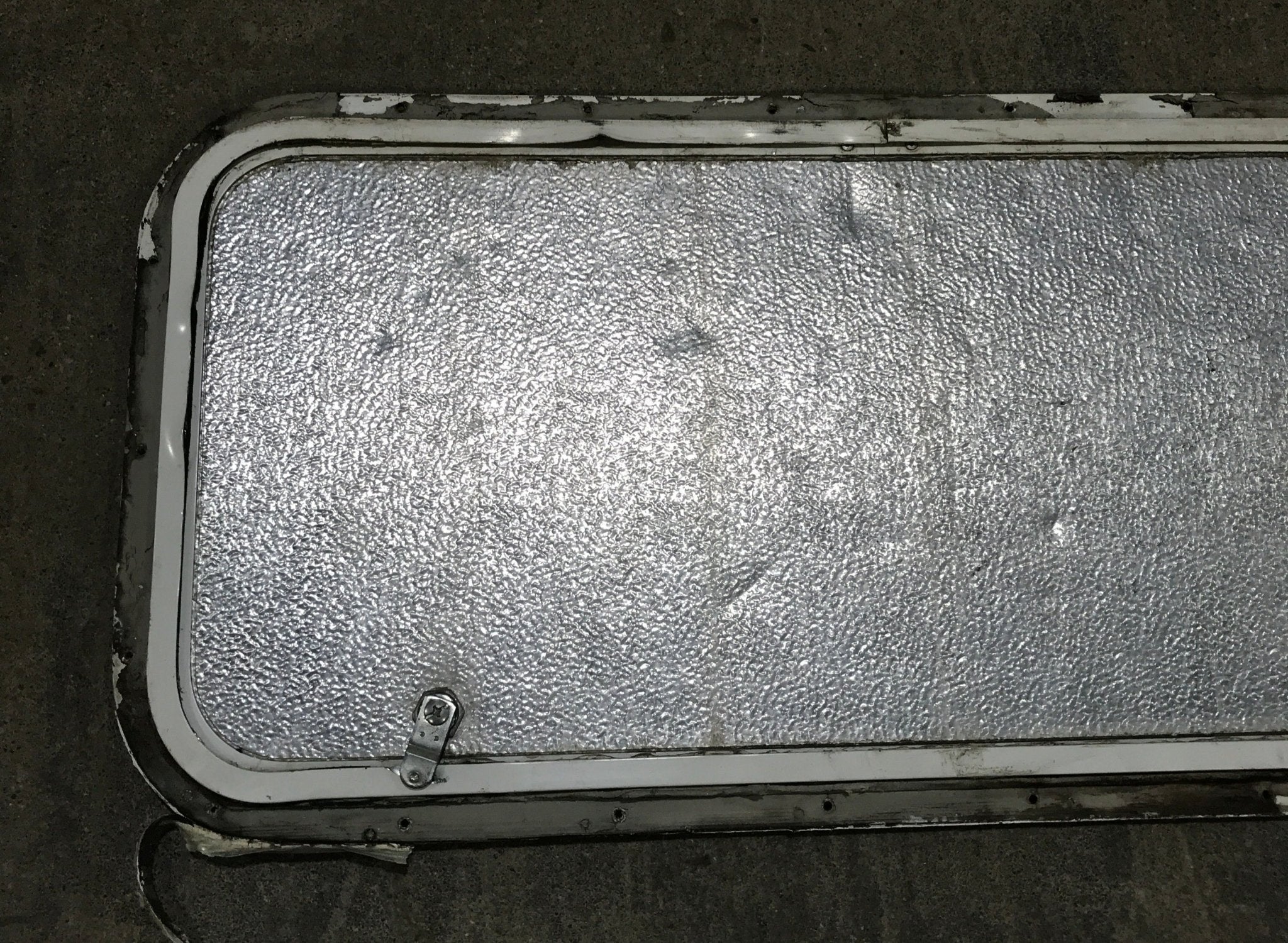 Used Radius Cornered Cargo Door 29 3/4" x 13 3/4" x 3/4"D - Young Farts RV Parts