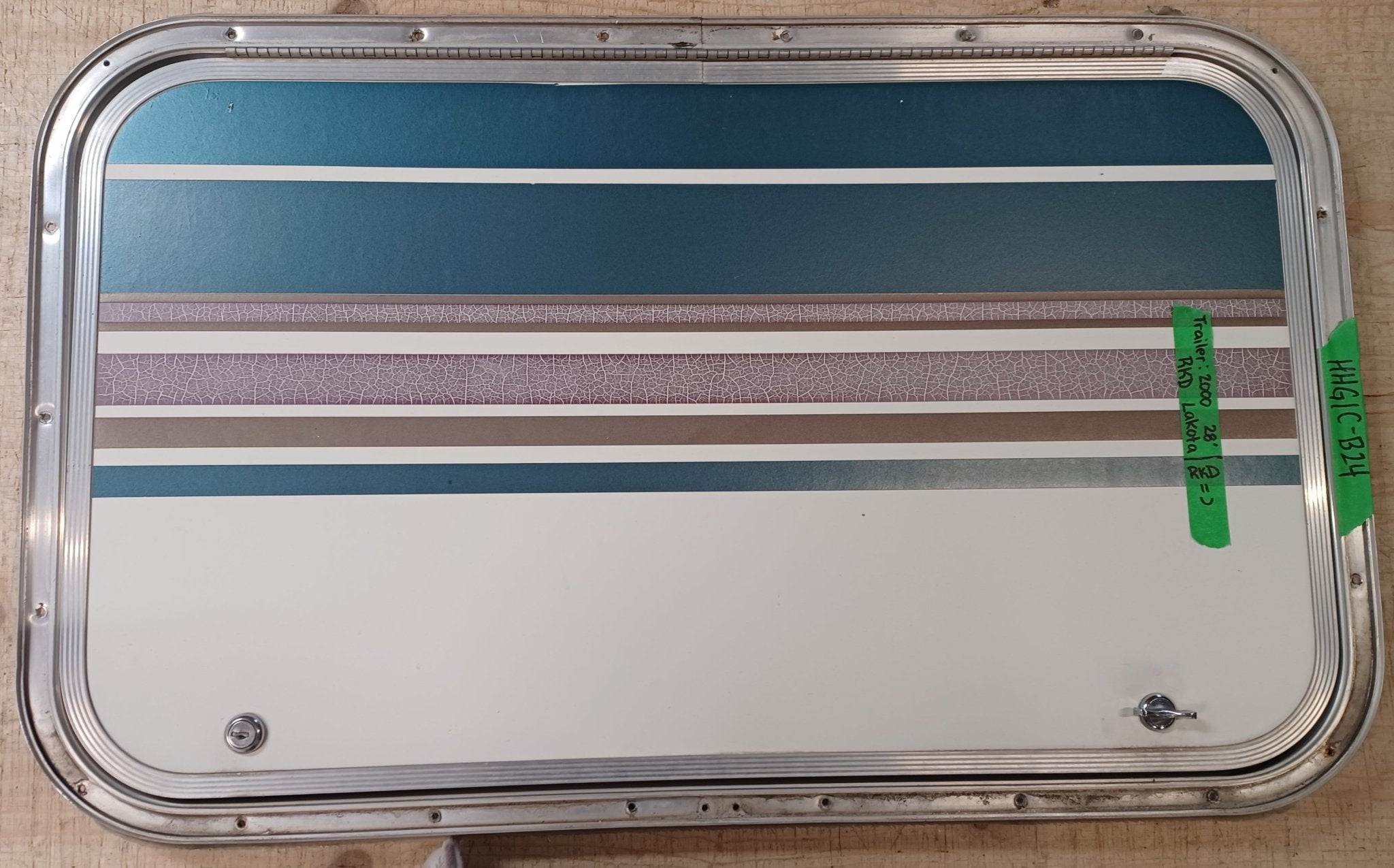 Used Radius Cornered Cargo Door 29 3/4" x 17 3/4" x 5/8"D - Young Farts RV Parts