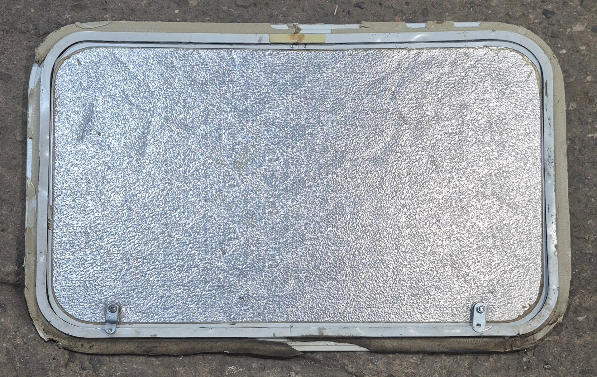 Used Radius Cornered Cargo Door 29 3/4" x 17 7/8" x 1/2" D - Young Farts RV Parts